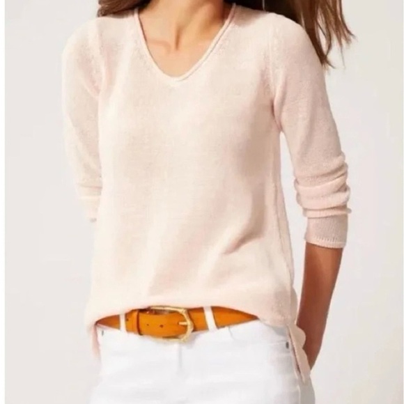 J MCLAUGHLIN CALLUM SWEATER V NECK HAVANA KNIT YARN RELAXED CASUAL Medium - Picture 1 of 9